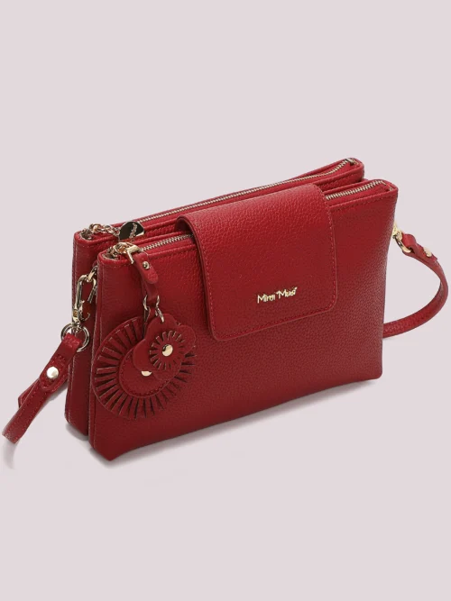 Borsa a tracolla con charm a fiore - mimì-muà