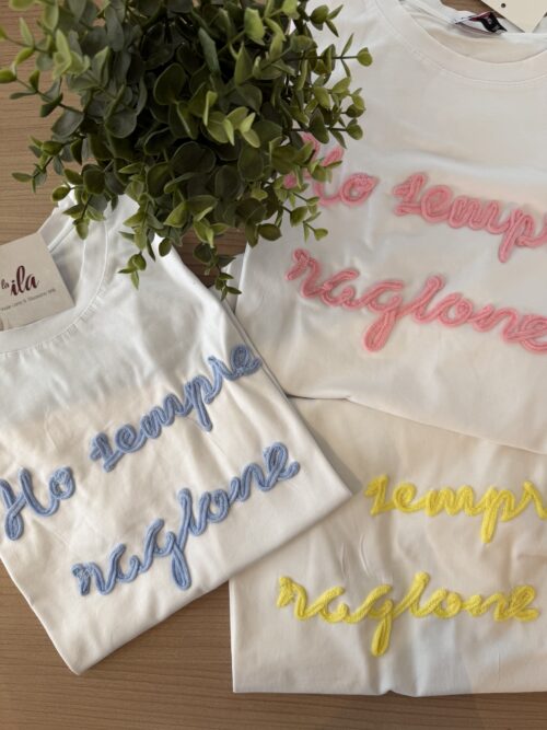 t-shirt "ho sempre ragione"