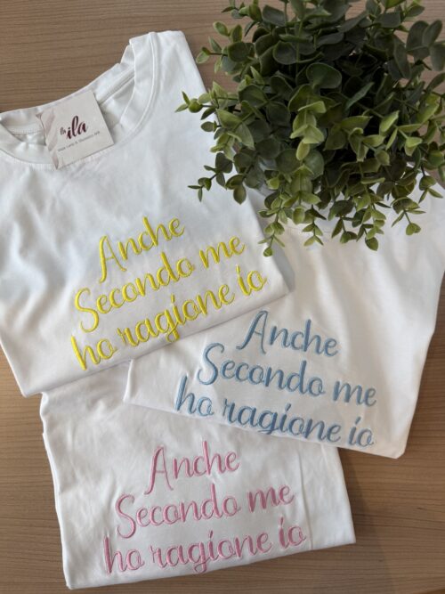 t-shirt "anche secondo me ho ragione io"