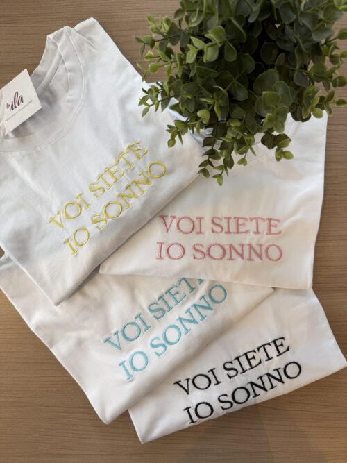 t-shirt "voi siete io sonno"