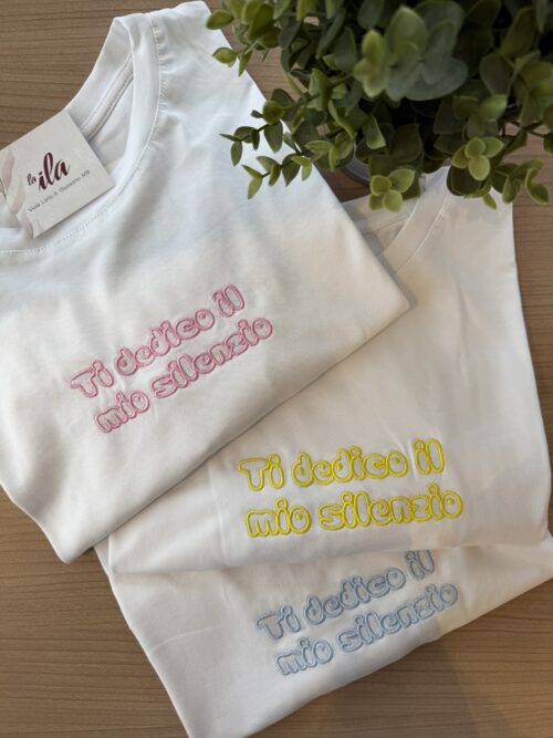 t-shirt "ti dedico il mio silenzio"