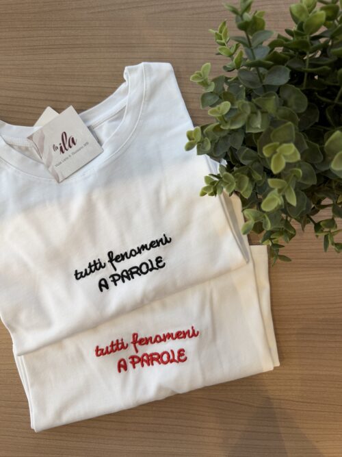 t-shirt "tutti fenomeni a parole"