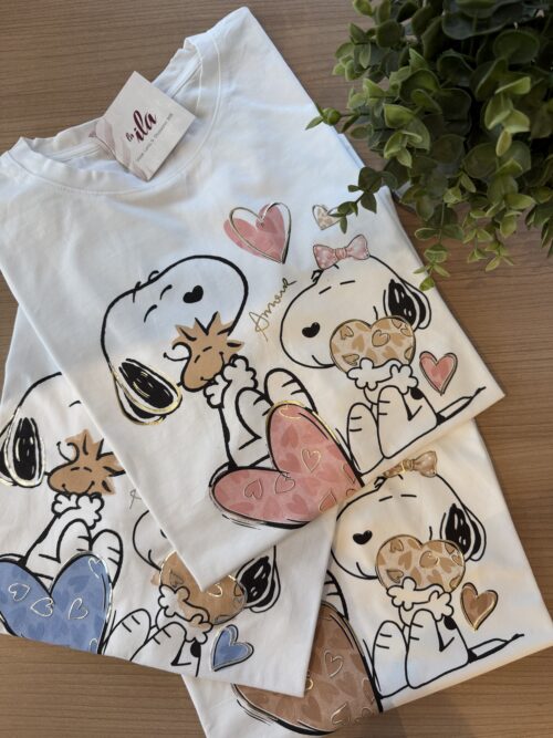 t-shirt "snoopy cuore"