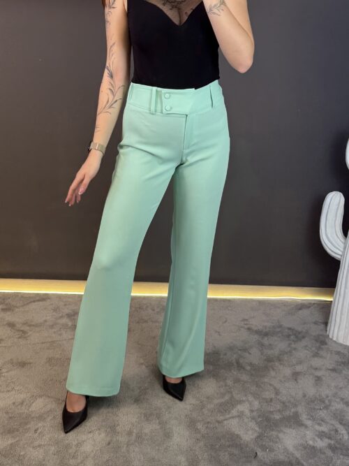 Pantalone tiffany doppio bottone - celye