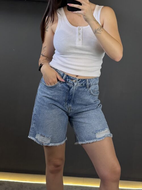 Bermuda jeans "strappi" - tiffosi