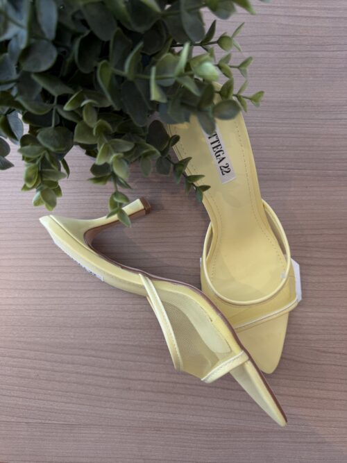 Ciabattina con tacco yellow